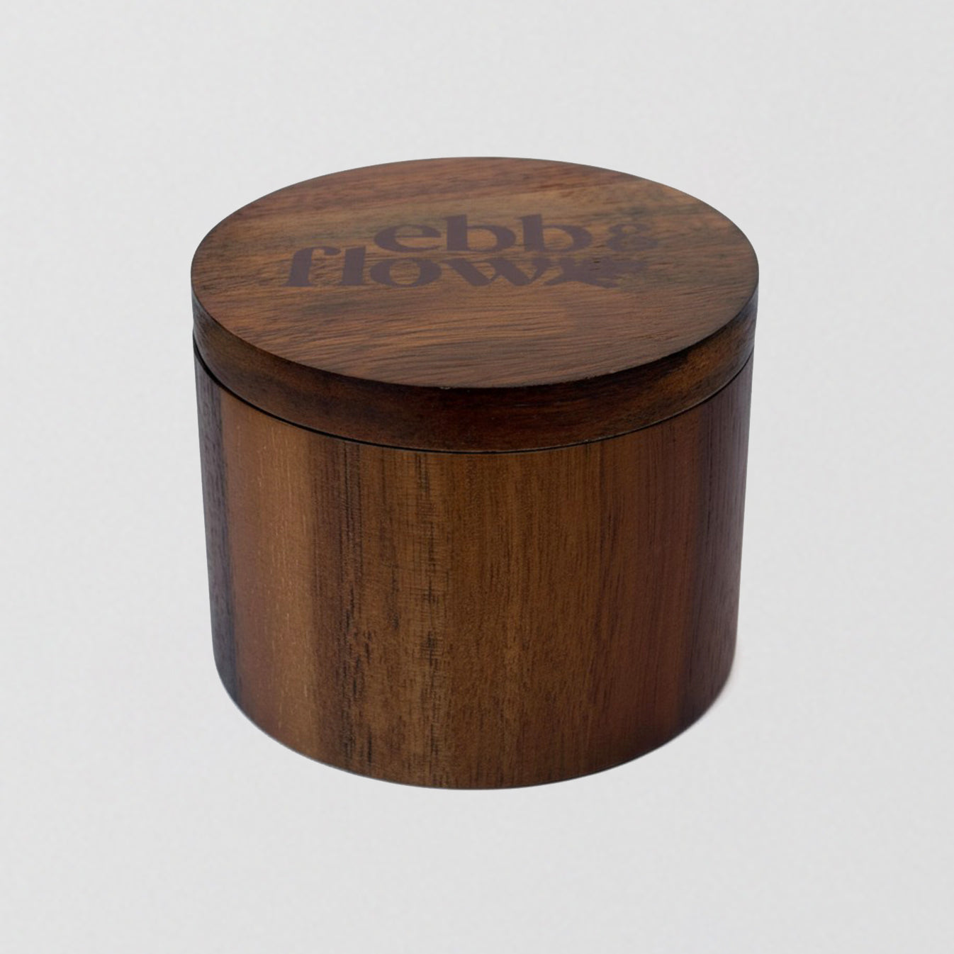 Wooden Salt Pot with Sliding Lid & Spoon